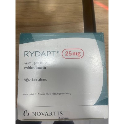 RYDAPT / РИДАПТ, Митикайд 25 MG 112 CAP. ( Midostaurin / Мидостаурин) NOVARTIS RYDAPT / РИДАПТ, Митикайд 25 MG 112 CAP. ( Midostaurin / Мидостаурин) NOVARTIS