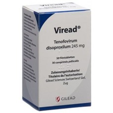 VIREAD / ВІРЕАД 245 MG 30 FTB. (Tenofovir disoproxil / Тенофовір дізопроксил) GILEAD SCIENSES
